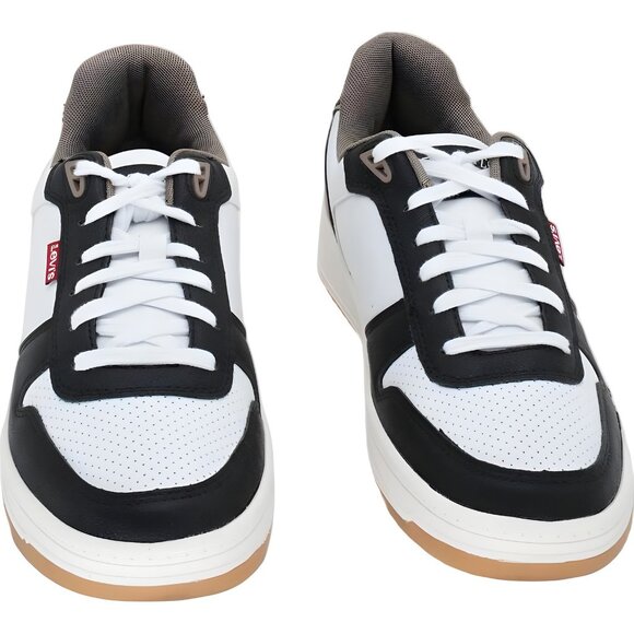 Levi's Drive Lo Lace-Up Sneakers White Black Khaki Men's US 9.5M - Picture 1 of 6